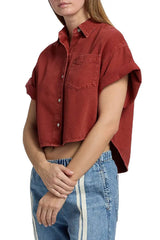 Rag & Bone Marin Short Sleeve Top - Sienna Stone