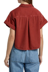 Rag & Bone Marin Short Sleeve Top - Sienna Stone