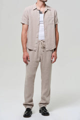 Citizens of Humanity Men's Short Sleeve Pocket Cairo Shirt - Wheat
