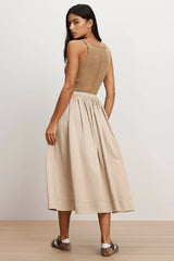 Veronica Beard Birke Merino Wool Tank Top - Dark Khaki