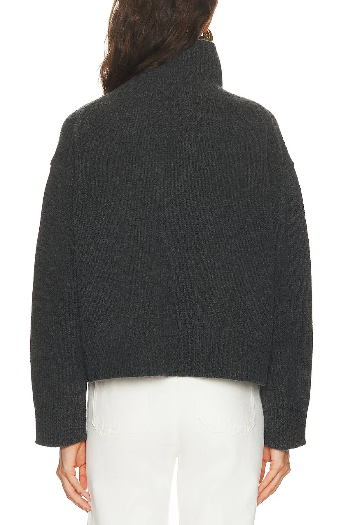 Nili Lotan Omaira Sweater - Dark Charcoal Melange