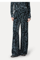 Forte Forte "Moiré" Print Velvet Pants - Stone