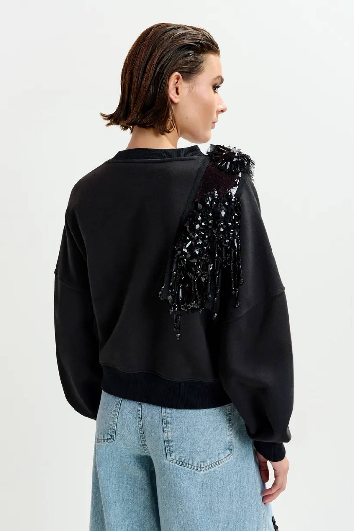 Essentiel Antwerp Ijoux Embroidered Sweatshirt - Black