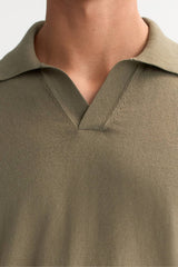 Soft Goat Men's Pique Shirt - Khaki