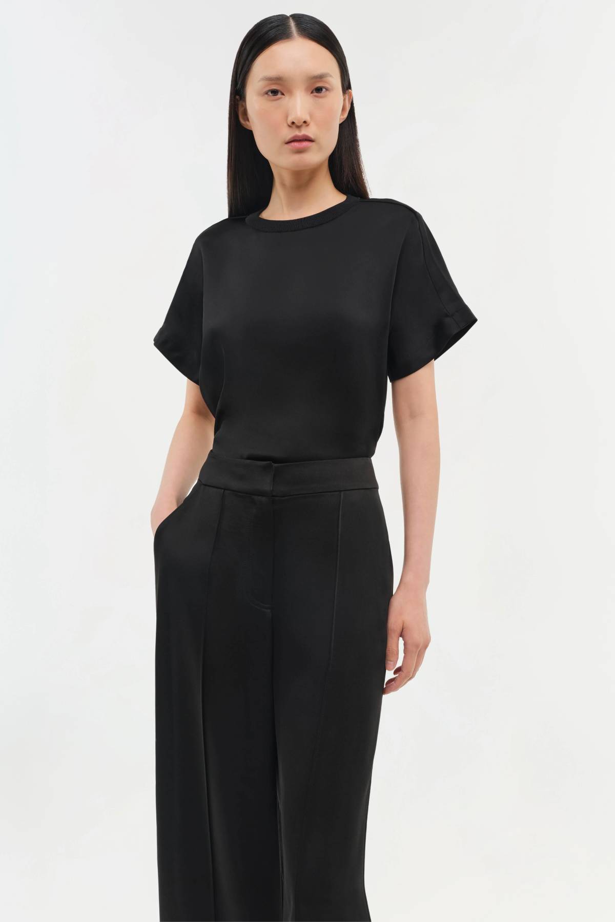 Simkhai Kyra Wide Leg Pant - Black
