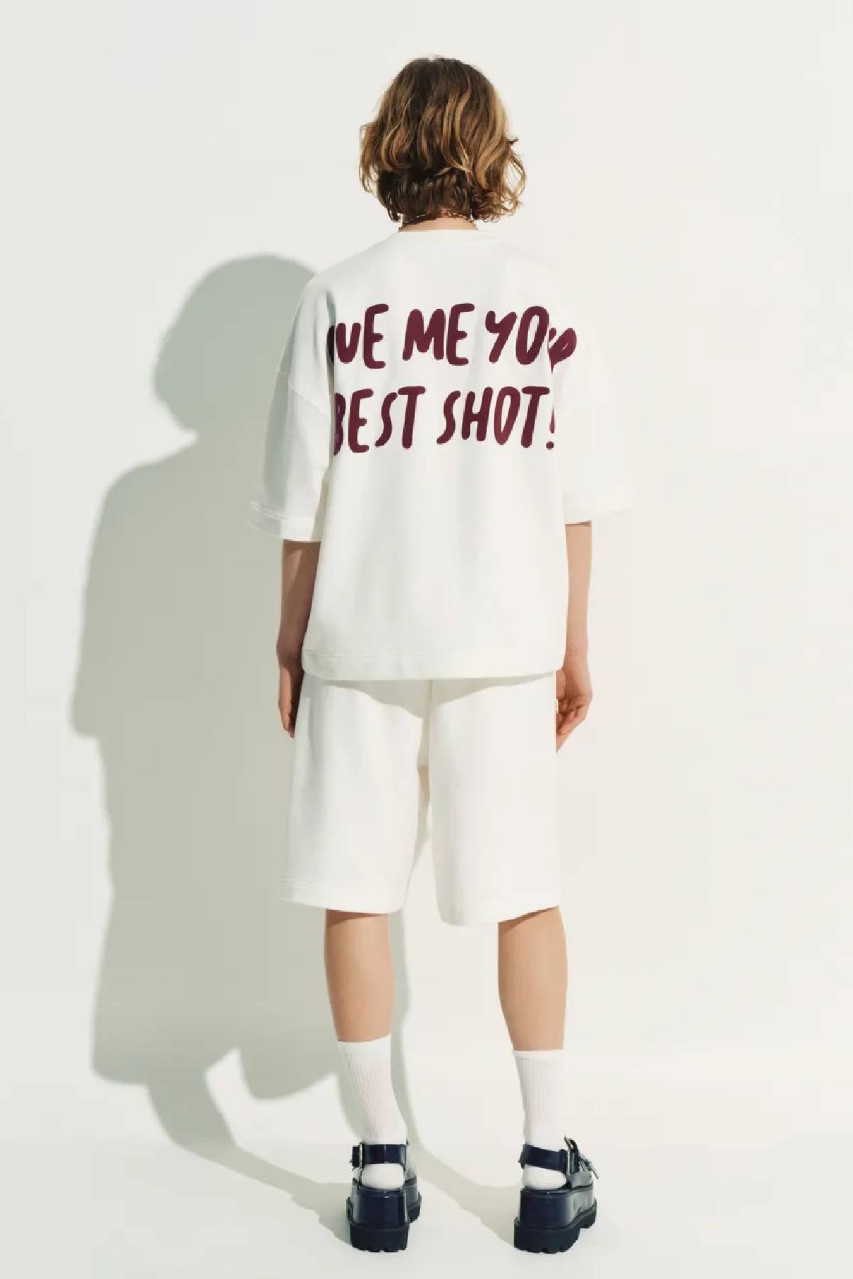 Essentiel Antwerp T-shirt With Peanuts Lucy Patch And Text Print - Black/Burgundy/Off White