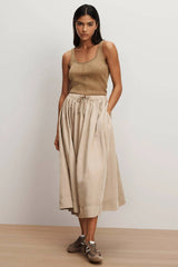 Veronica Beard Birke Merino Wool Tank Top - Dark Khaki