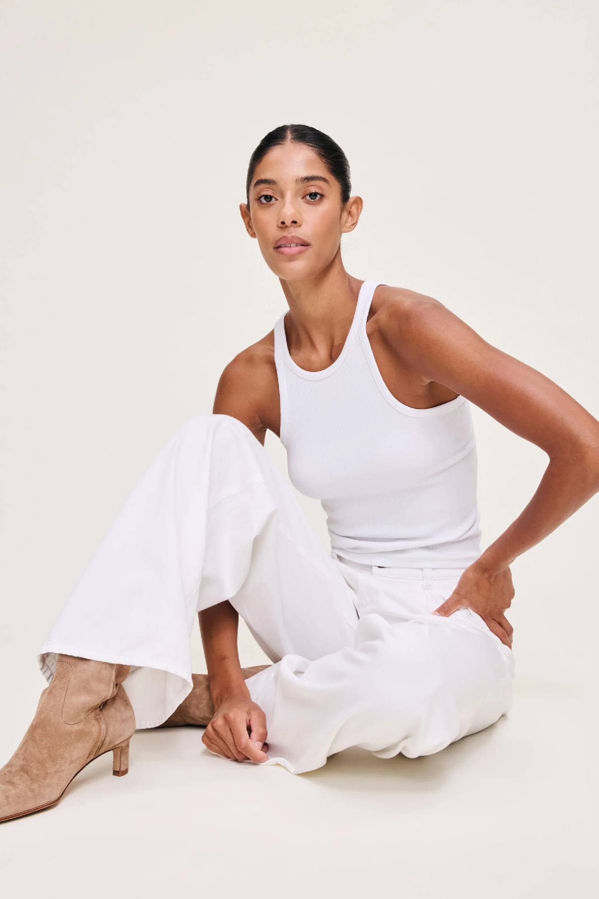 DL1961 Isabel Wide Leg 31.5" Jeans - White
