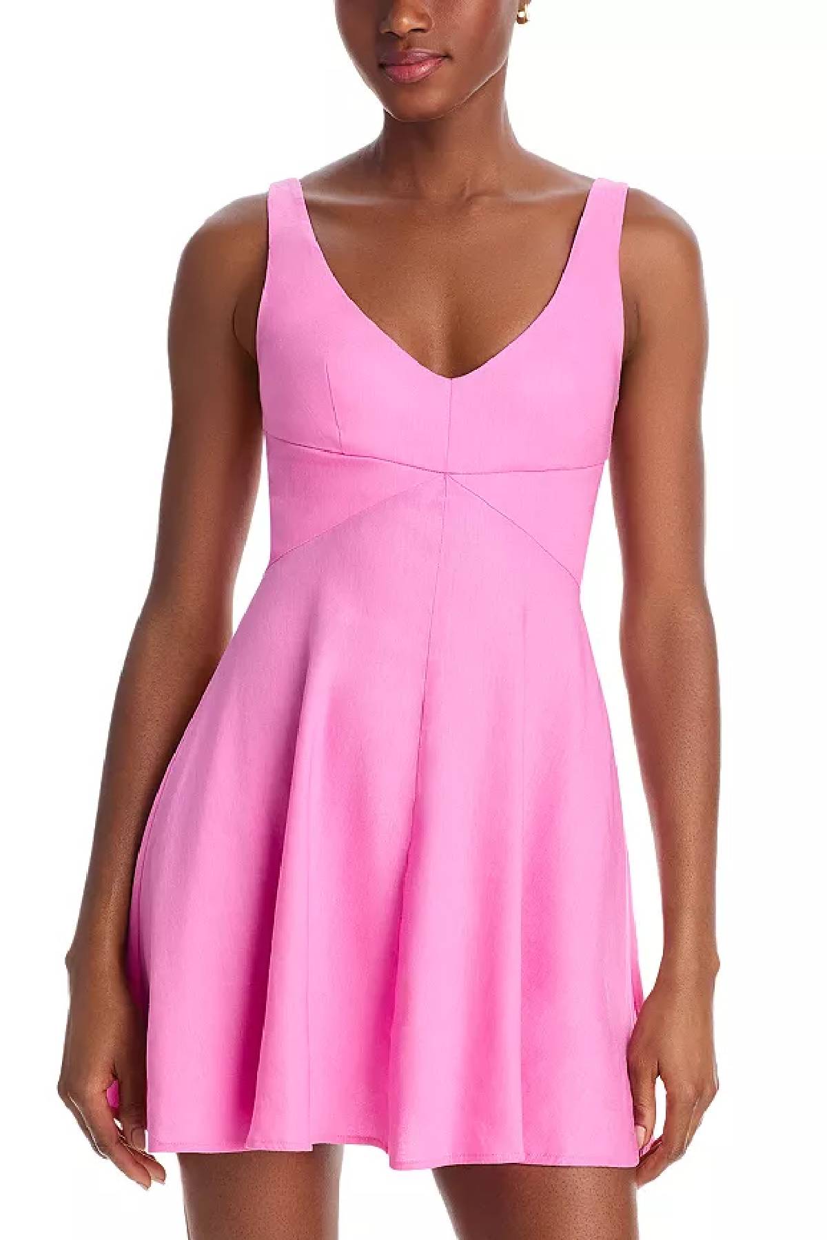 Staud Madison Linen Mini Dress - Orchid