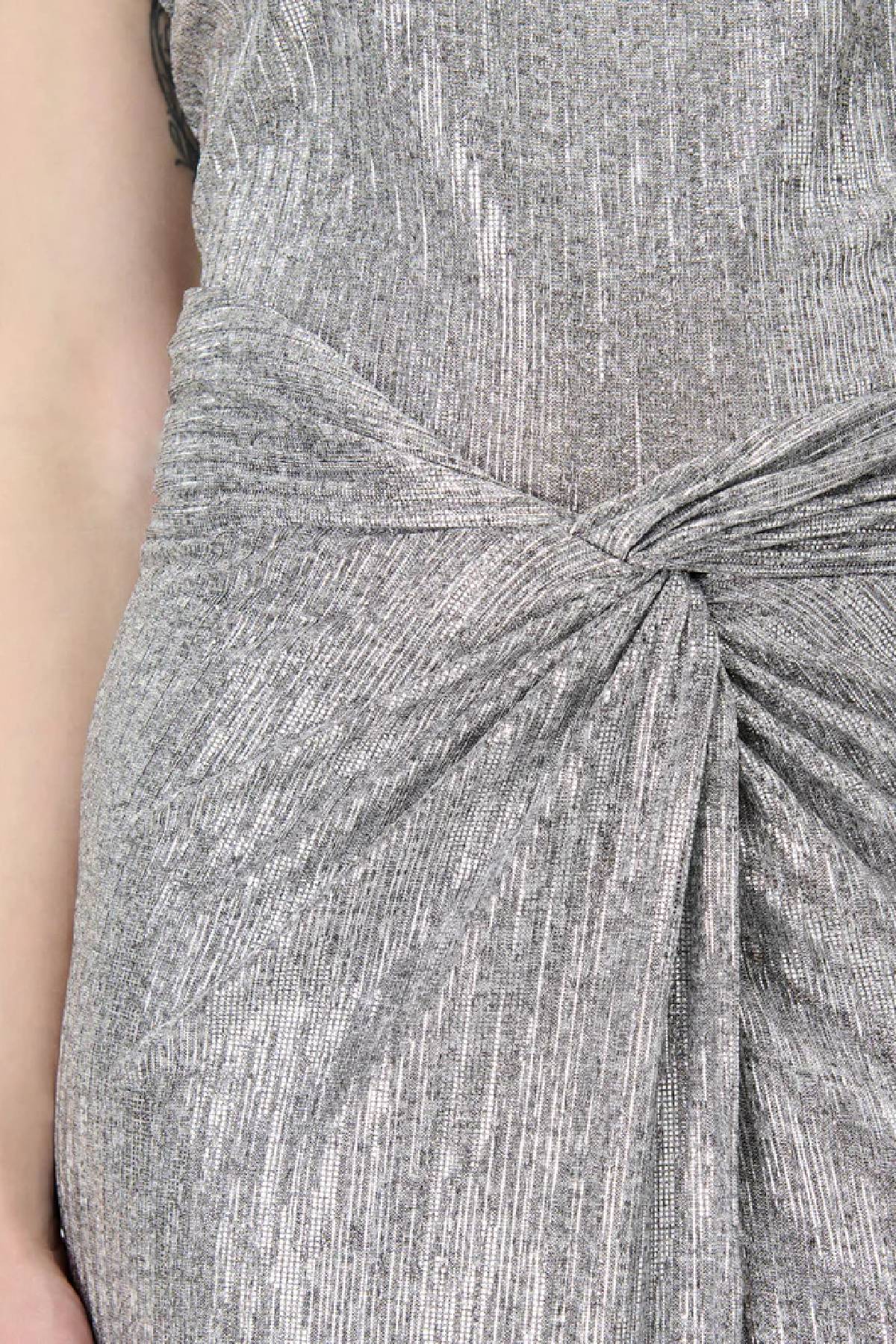 Iro Tyzio Lurex Skirt - Grey Lurex