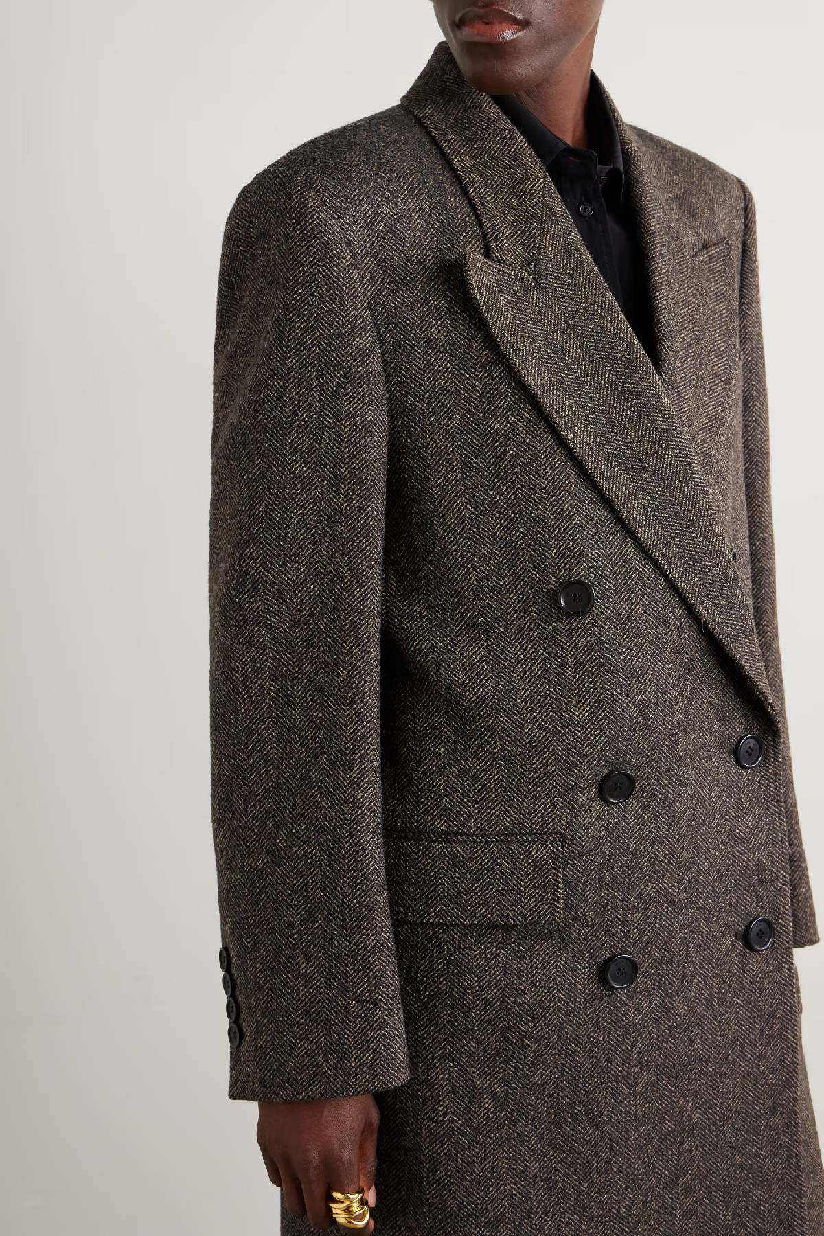 Nili Lotan Edina Coat - Bark Herringbone
