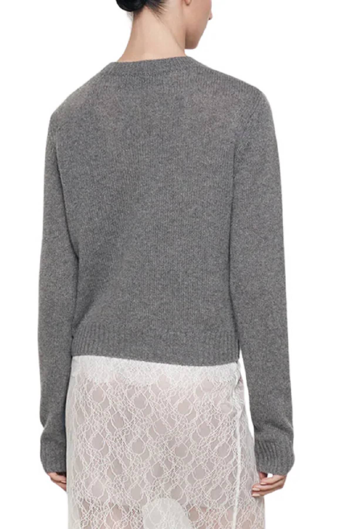 Enza Costa Cashmere Easy Long Sleeve Crew - Thunder