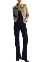 Nili Lotan Edna Cropped Jacket - British Khaki