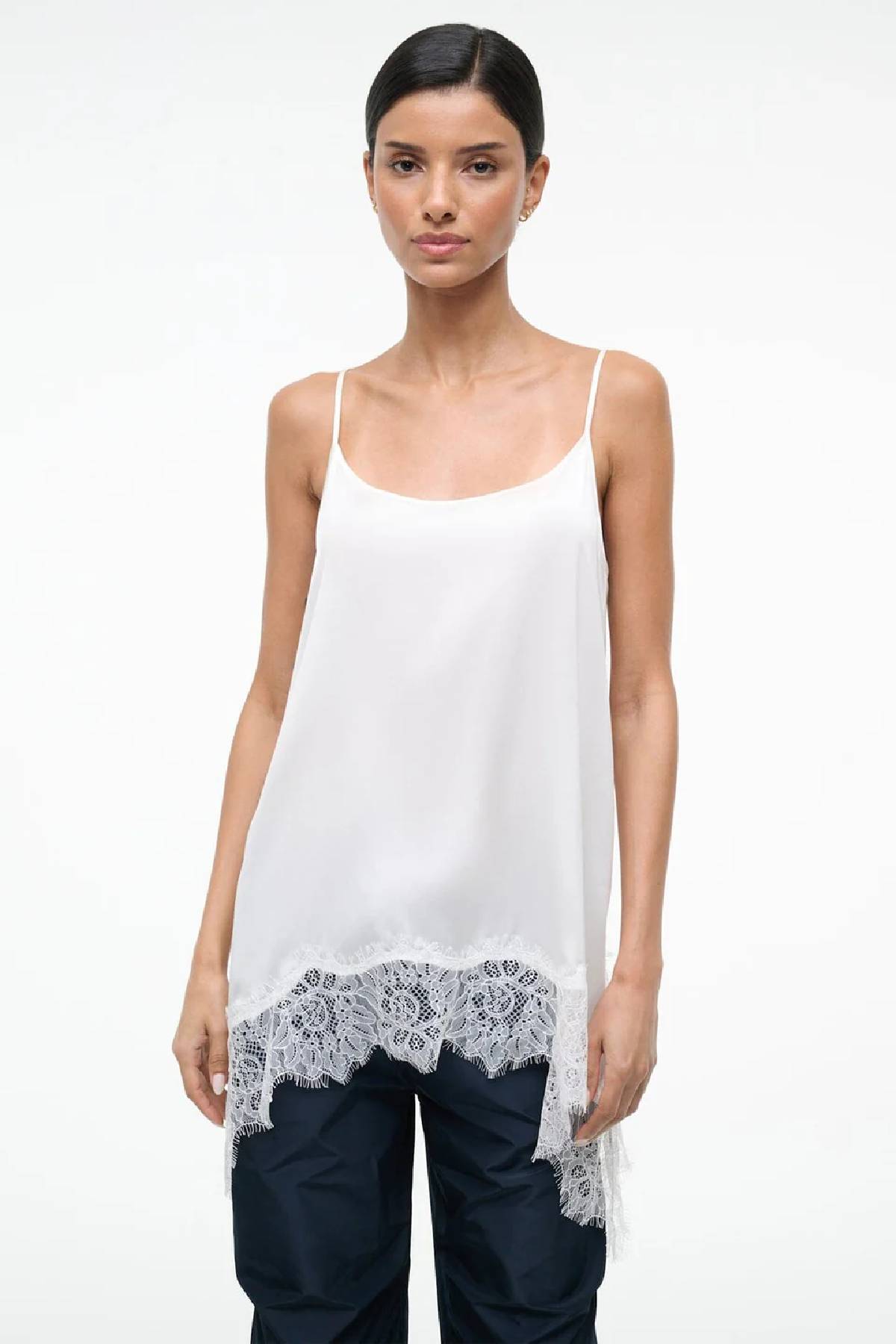 Staud Chloe Silk Cami - Ivory