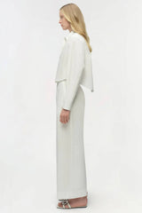 Simkhai Renata Cropped Button Down Shirt - White