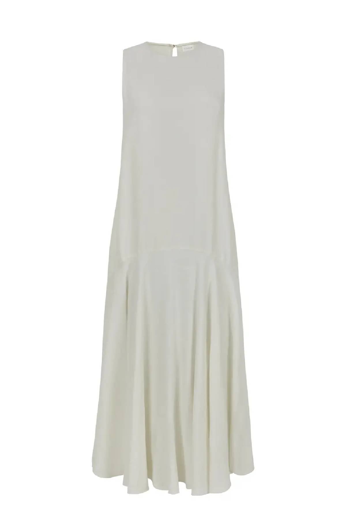 P.A.R.O.S.H. Raisa Midi Dress - Panna