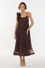 P.A.R.O.S.H. Pallina Dress - Fantasia Marrone