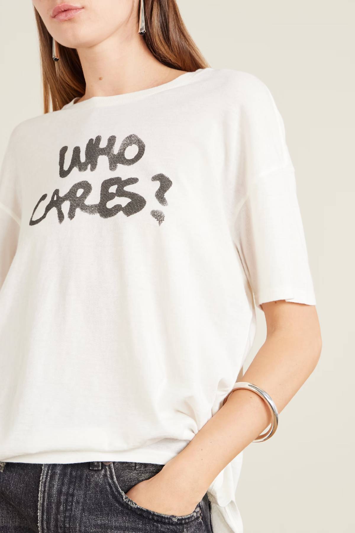R13 Who Cares Relaxed Tee - Off White