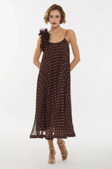 P.A.R.O.S.H. Pallina Dress - Fantasia Marrone