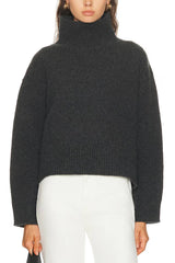 Nili Lotan Omaira Sweater - Dark Charcoal Melange