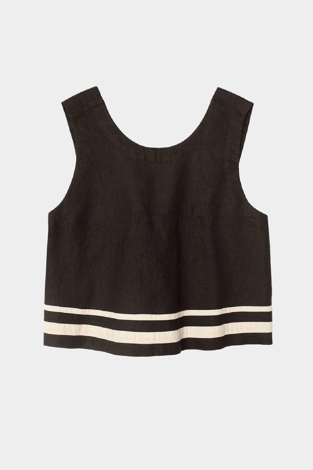 Xirena Leni Top - Black Linen