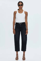 Pistola Eli High Rise Barrel Jean - Dark Midnight