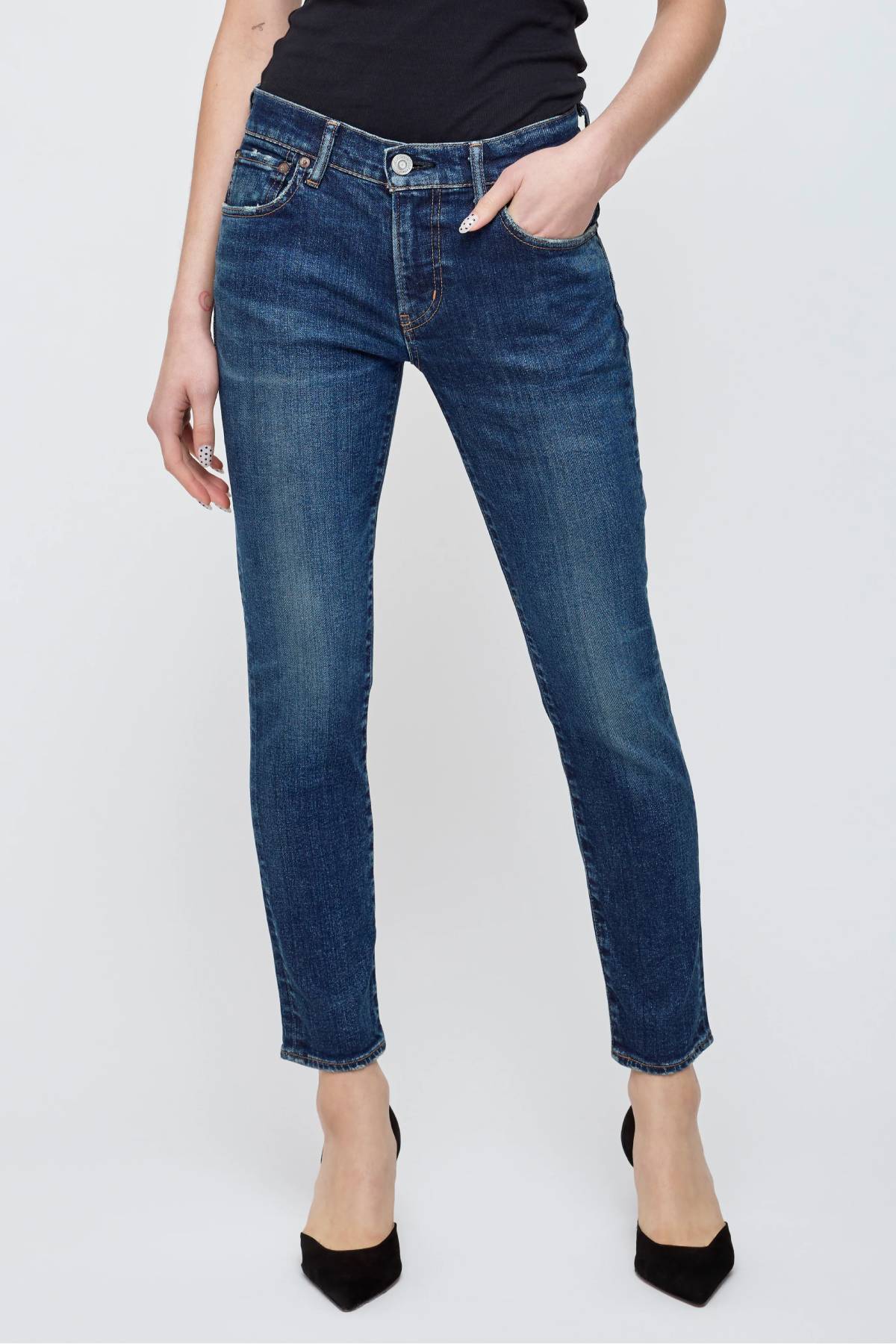 Moussy Vintage Wahneta Skinny Jeans - Dark Blue