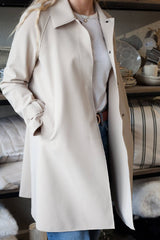 Harris Wharf Mac Coat Scuba - Sand
