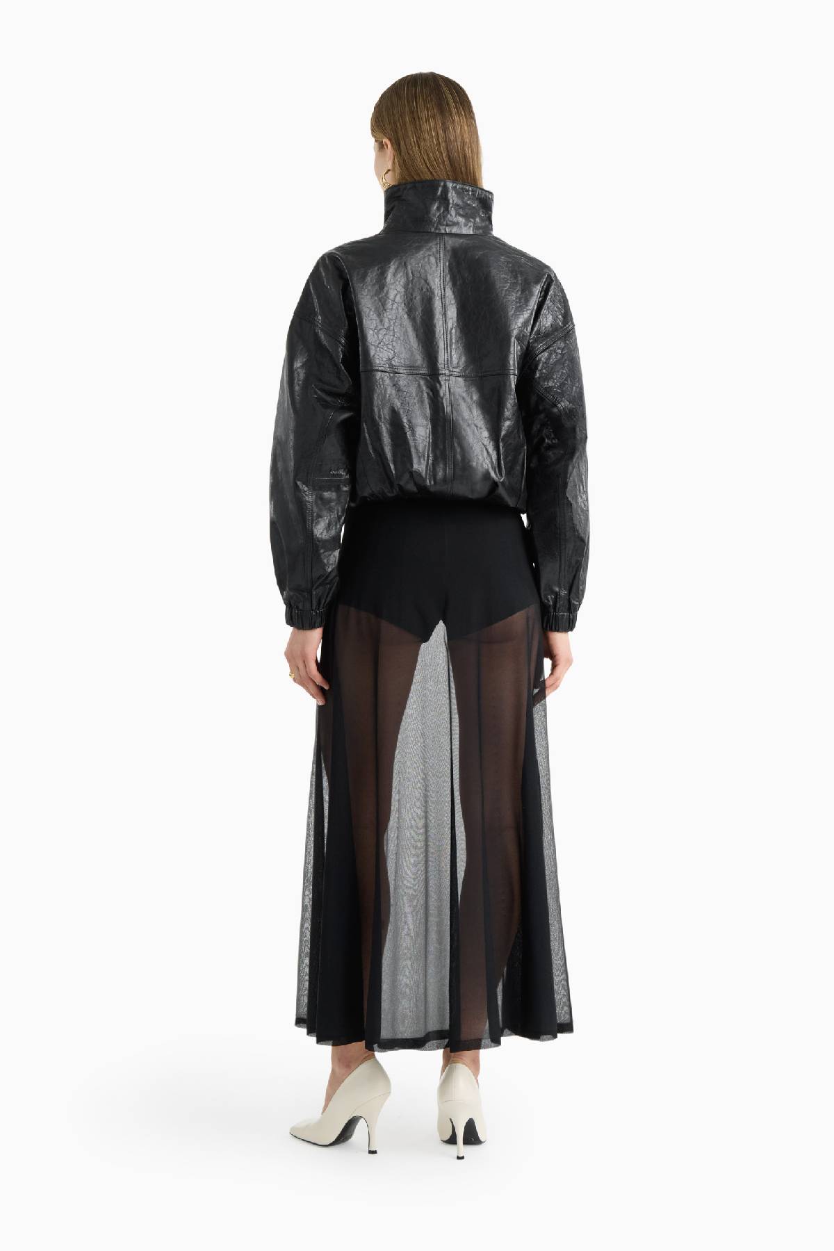 Dodiee KATE Leather Bomber - Black