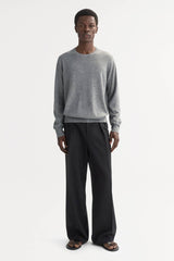 Soft Goat Men's Featherlight Crewneck Sweater - Grey