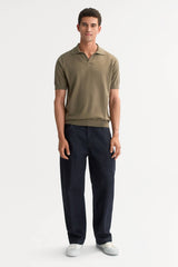 Soft Goat Men's Pique Shirt - Khaki