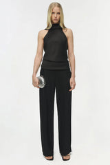 Simkhai Samira Satin Cape Top - Black