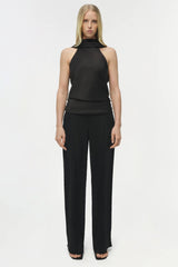 Simkhai Samira Satin Cape Top - Black