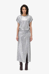 Iro Tyzio Lurex Skirt - Grey Lurex