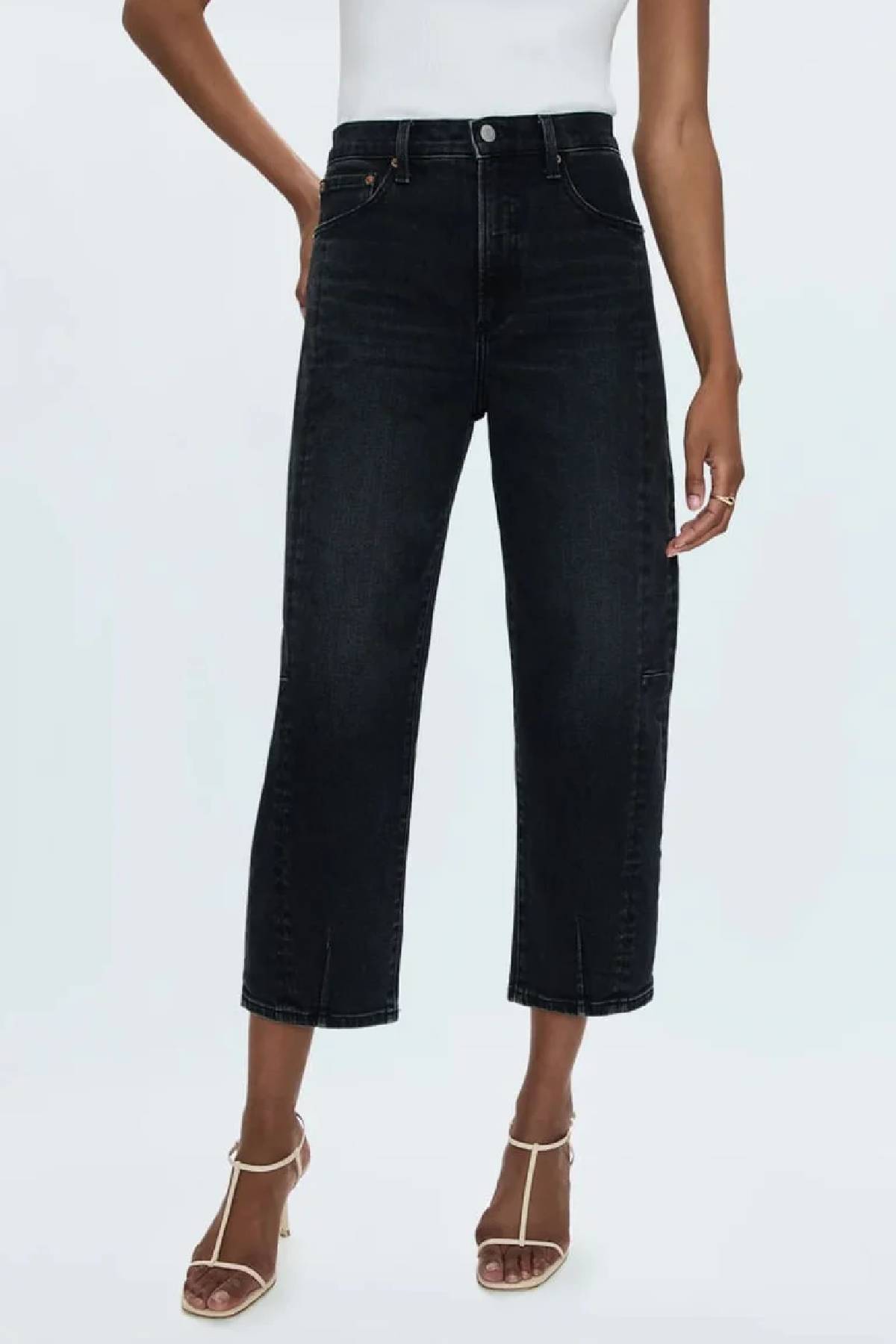 Pistola Eli High Rise Barrel Jean - Dark Midnight