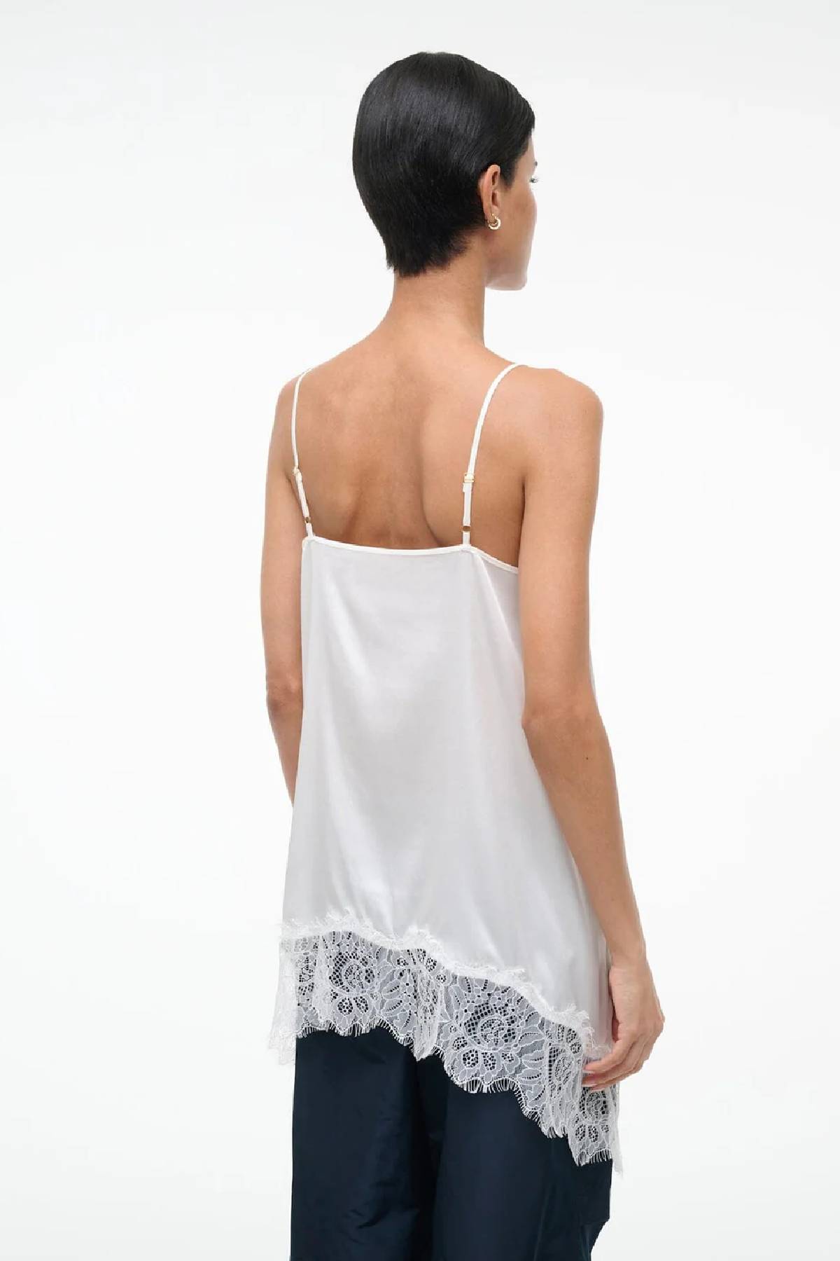 Staud Chloe Silk Cami - Ivory