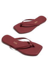 Tkees Square Toe Lily - Burgundy