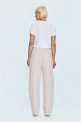 Pistola Eden Pleated Barrel Trouser - Parchment