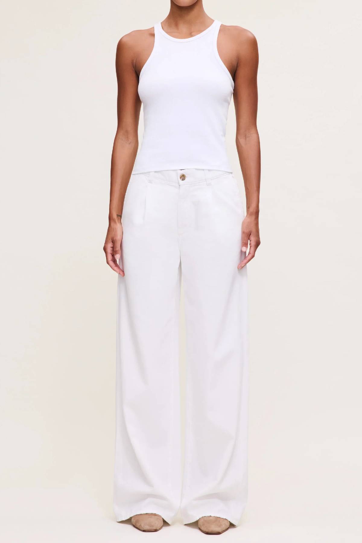 DL1961 Isabel Wide Leg 31.5" Jeans - White