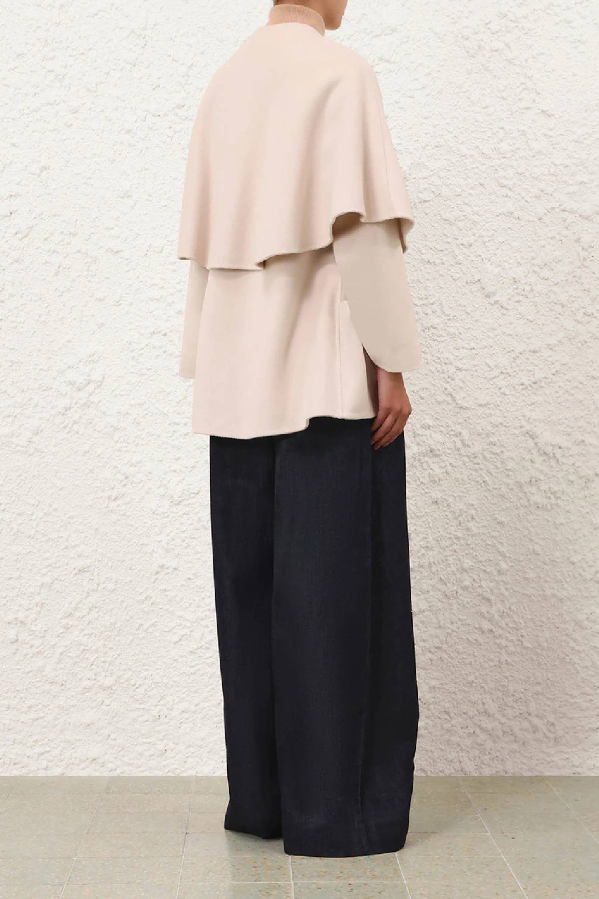 Zimmermann Rebellion Neck Cape - Cream