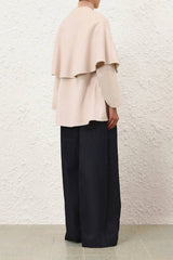 Zimmermann Rebellion Neck Cape - Cream
