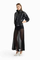 Dodiee KATE Leather Bomber - Black
