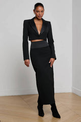L'AGENCE Daxton Cropped Blazer - Black