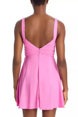 Staud Madison Linen Mini Dress - Orchid
