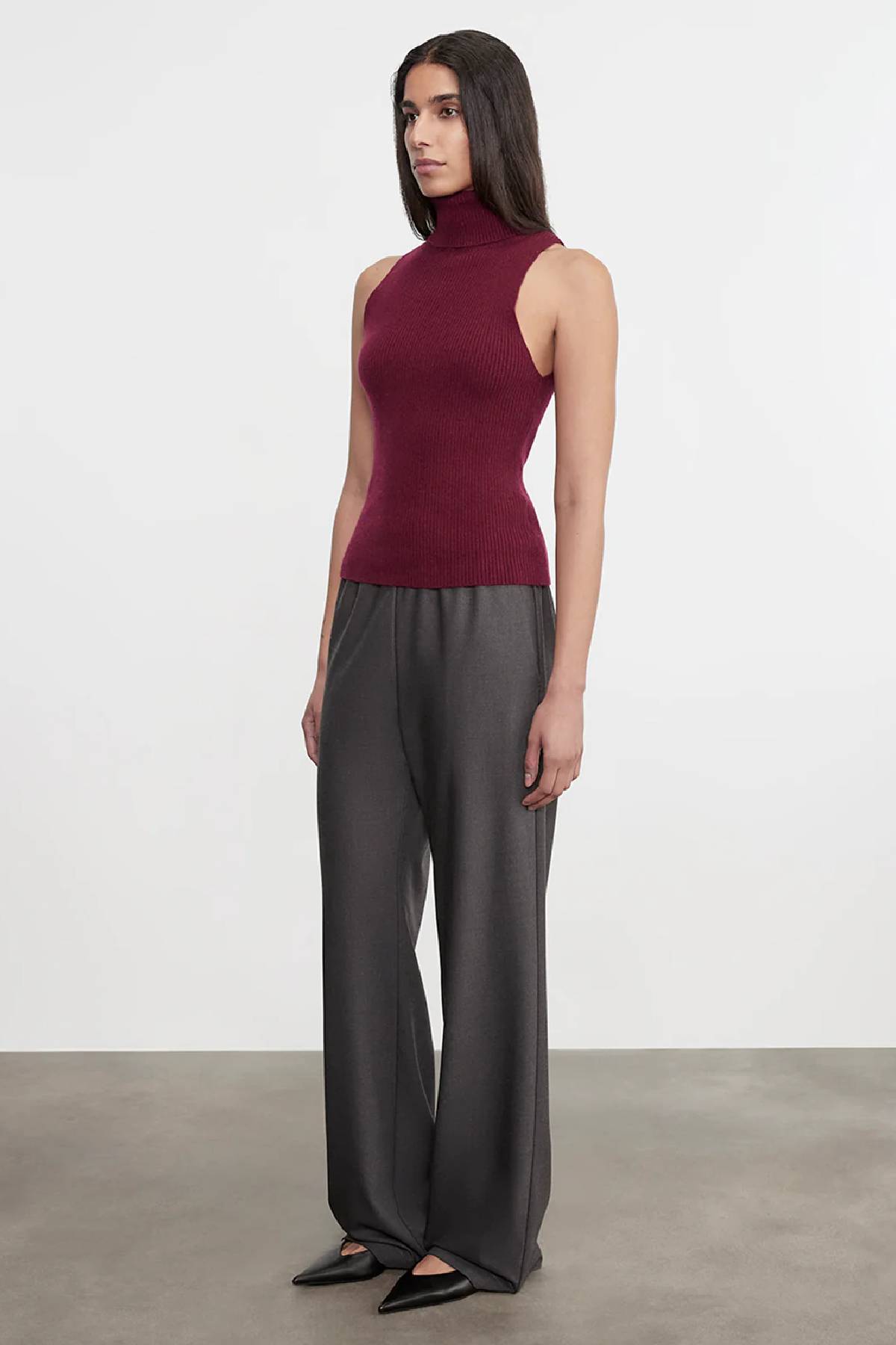 Enza Costa Everywhere Suit Pant - Charcoal