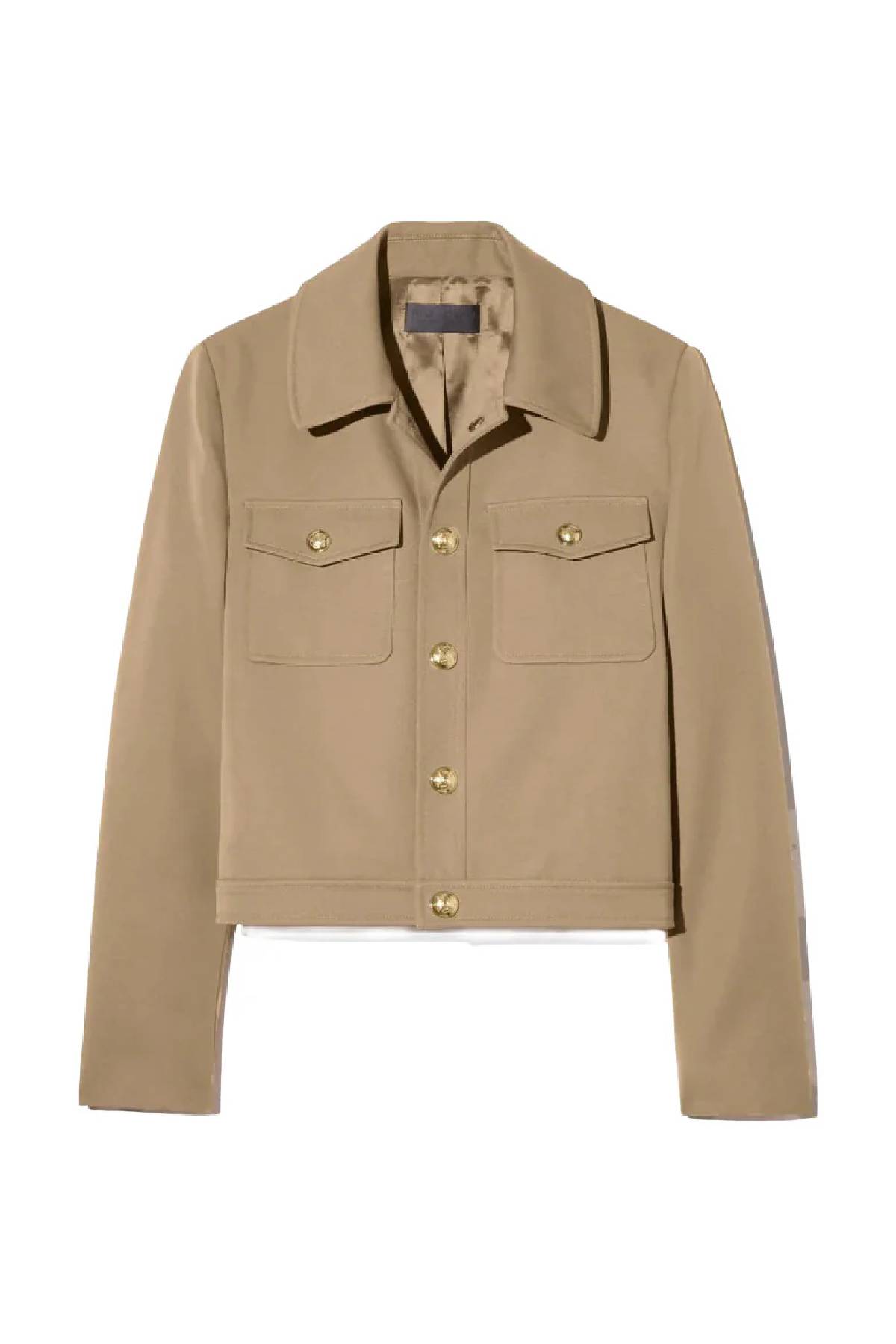Nili Lotan Edna Cropped Jacket - British Khaki