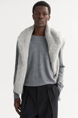 Soft Goat Men's Featherlight Crewneck Sweater - Grey