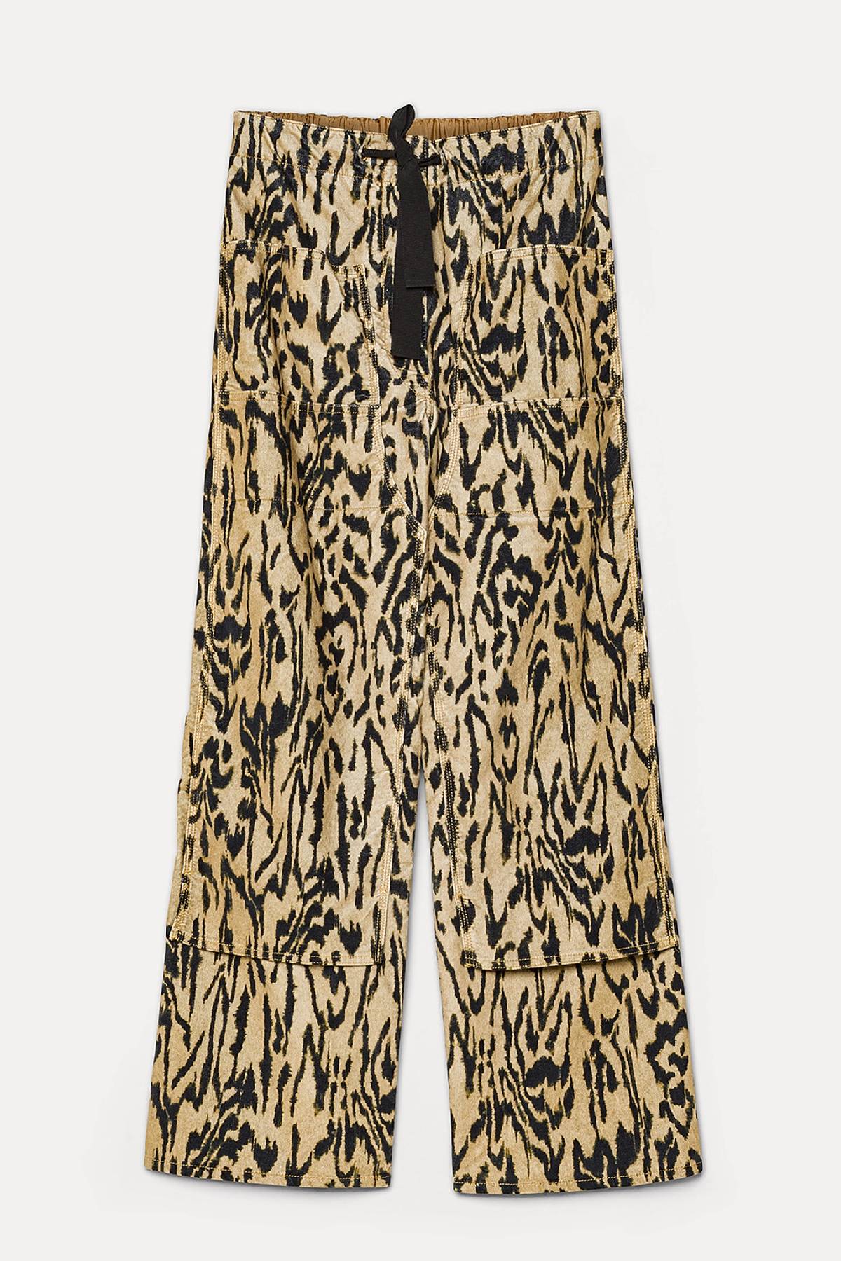 Forte Forte "Moiré" Print Velvet Cargo Pants - Honey