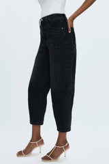 Pistola Eli High Rise Barrel Jean - Dark Midnight