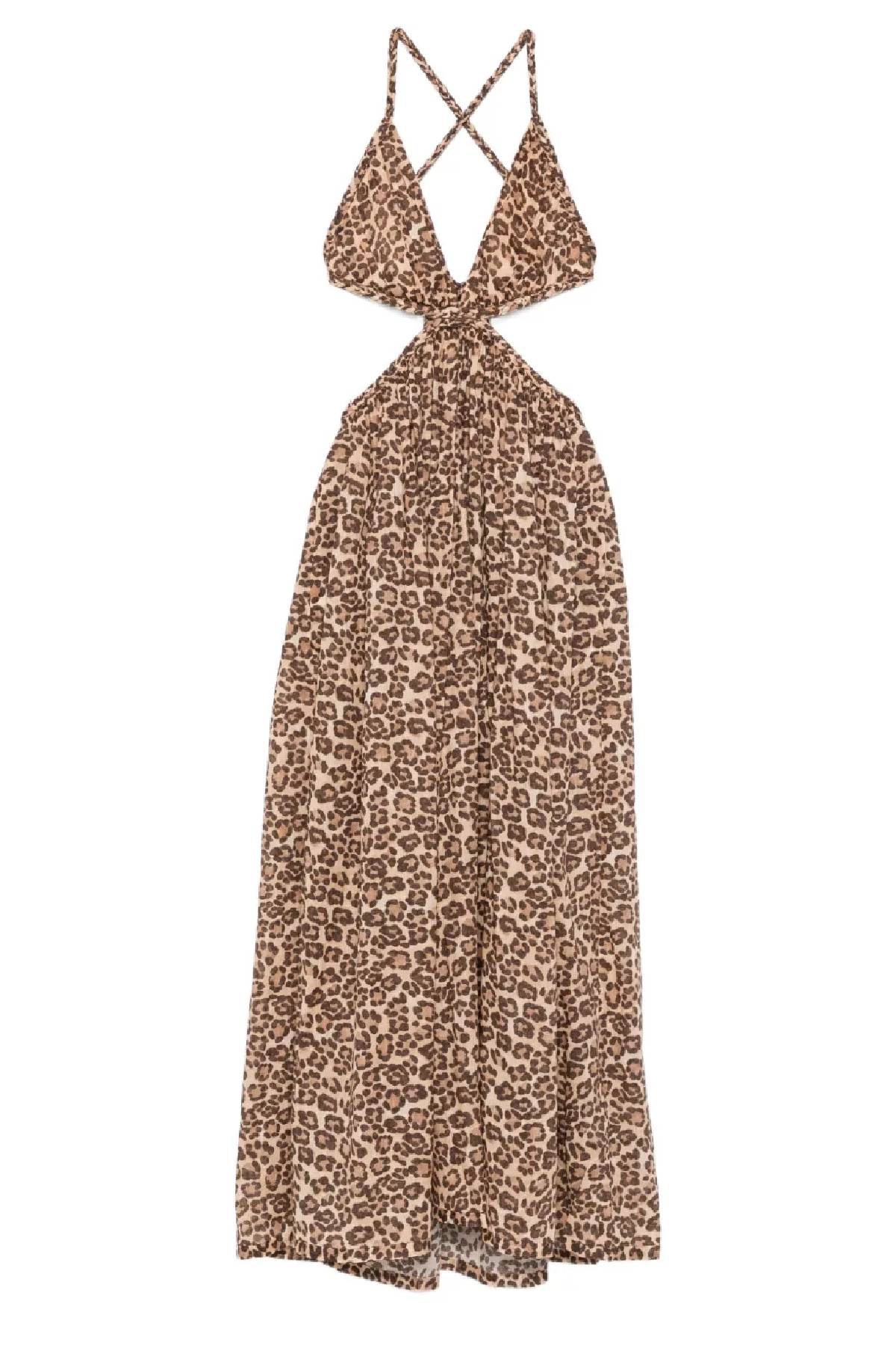 Zimmermann Wanderlust Braid Trim Dress - Leopard